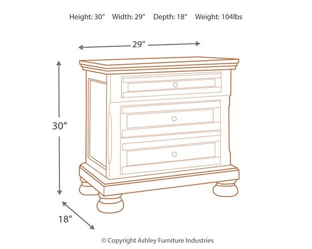 Robbinsdale Two Drawer Night Stand - Premier Furniture & Mattress