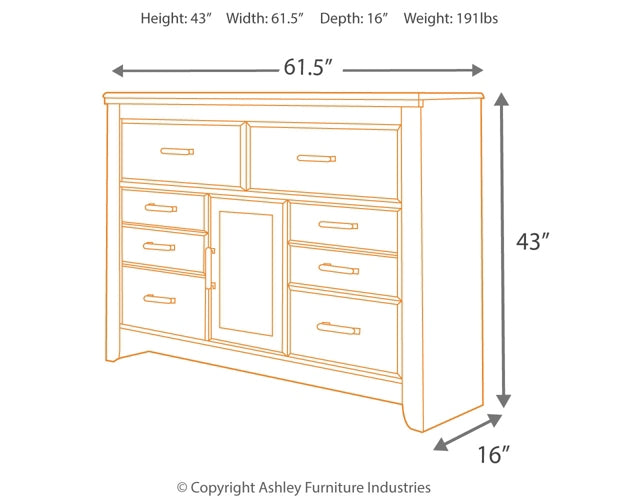 Juararo Six Drawer Dresser - Premier Furniture & Mattress
