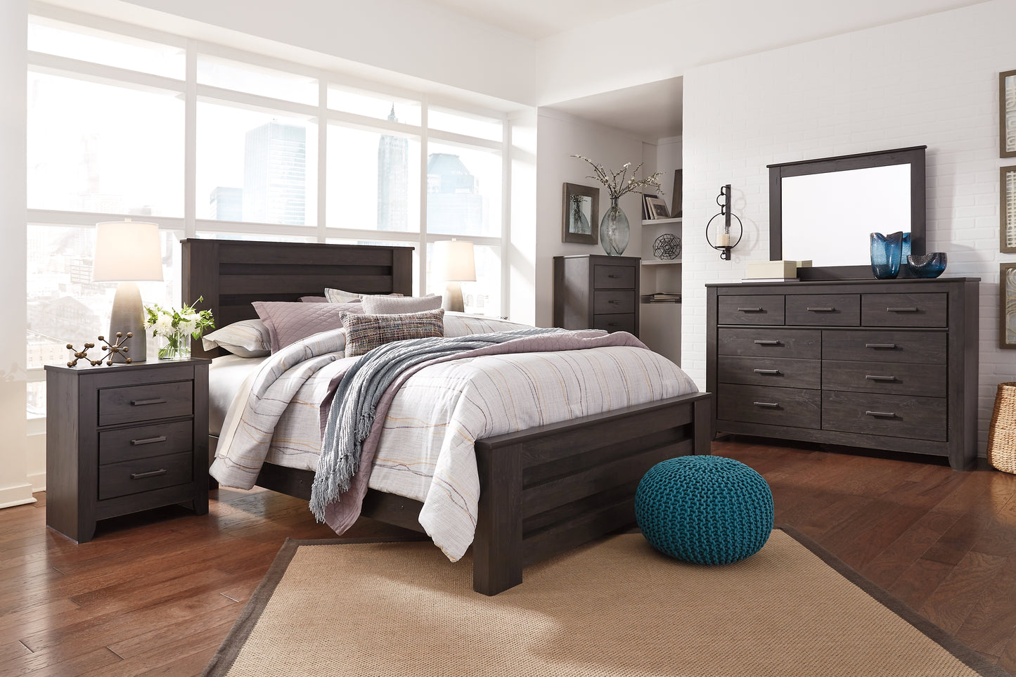 Brinxton Two Drawer Night Stand - Premier Furniture & Mattress