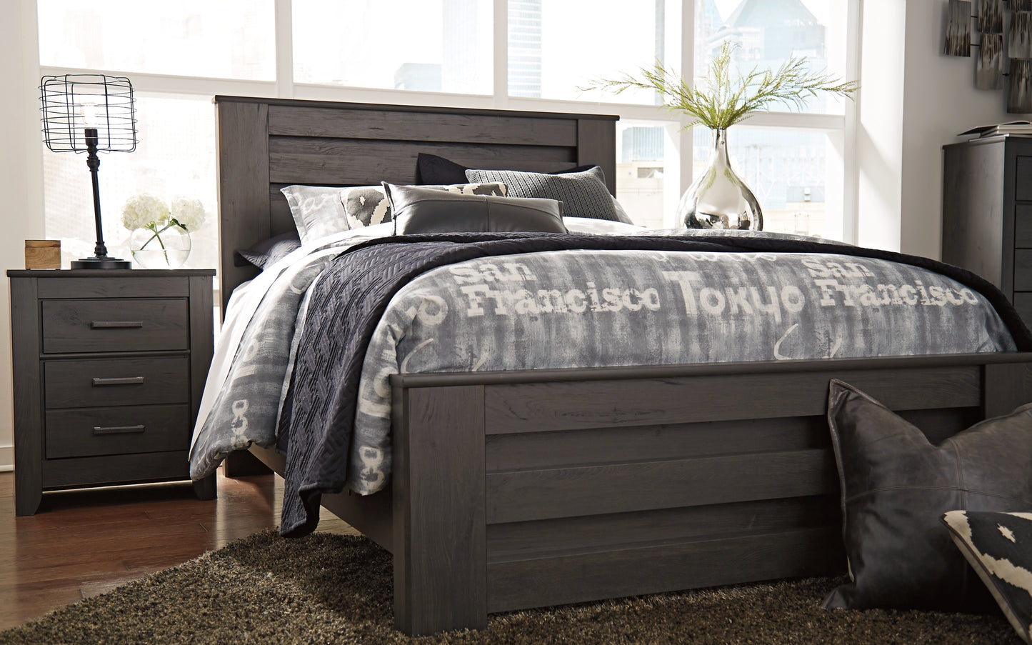 Brinxton Two Drawer Night Stand - Premier Furniture & Mattress