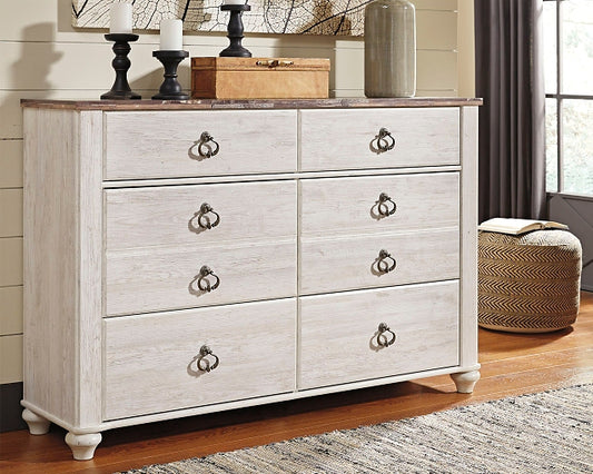 Willowton Six Drawer Dresser - Premier Furniture & Mattress