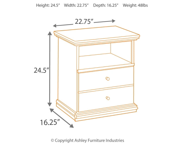 Maribel One Drawer Night Stand - Premier Furniture & Mattress