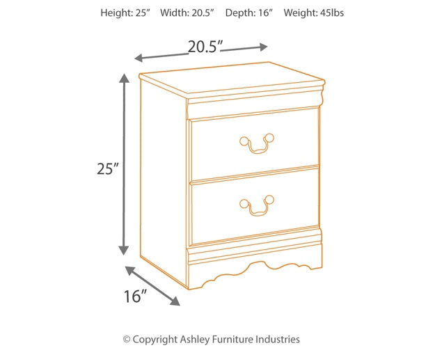 Huey Vineyard Two Drawer Night Stand - Premier Furniture & Mattress
