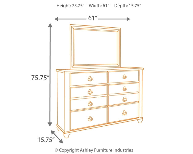 Willowton Dresser and Mirror - Premier Furniture & Mattress