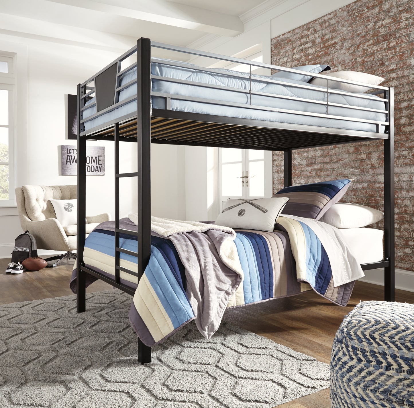 Dinsmore Twin/Twin Bunk Bed w/Ladder - Premier Furniture & Mattress