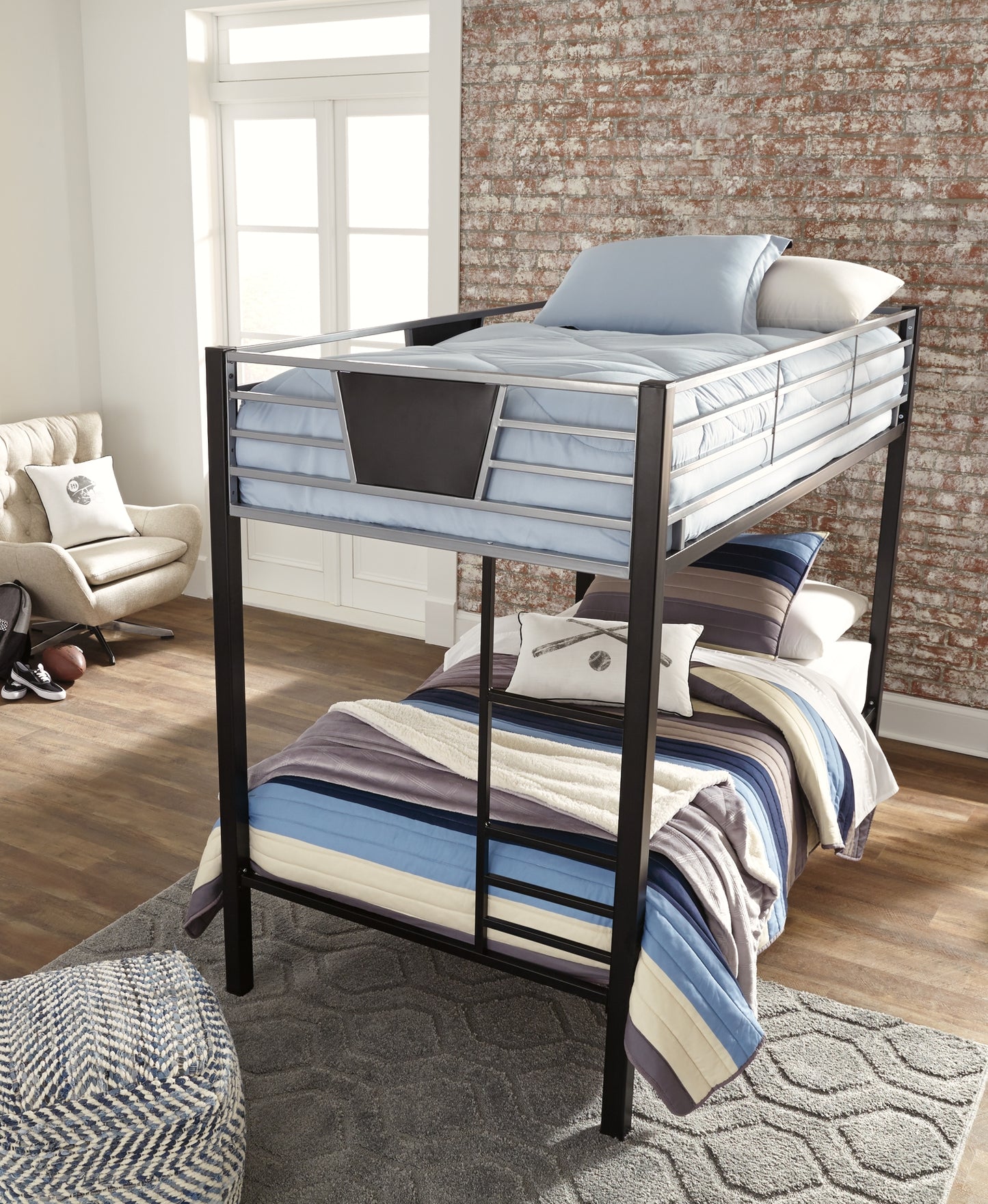Dinsmore Twin/Twin Bunk Bed w/Ladder - Premier Furniture & Mattress