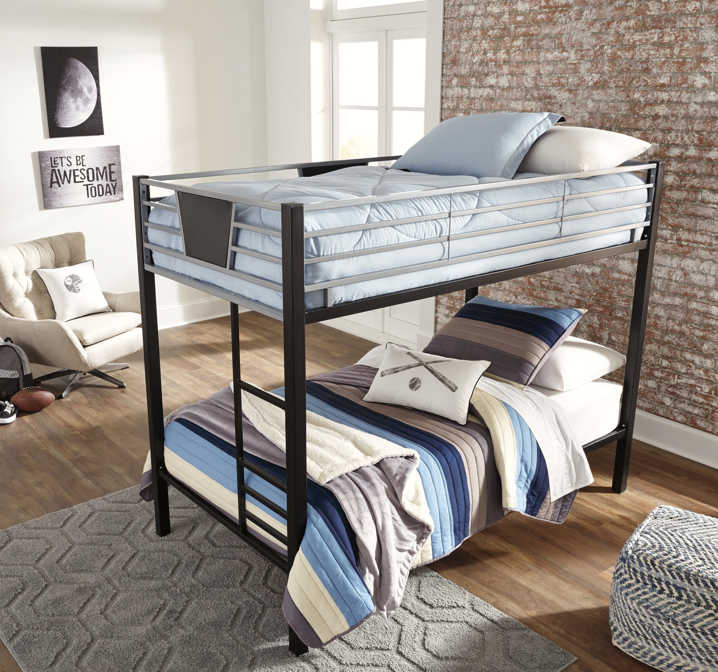 Dinsmore Twin/Twin Bunk Bed w/Ladder - Premier Furniture & Mattress