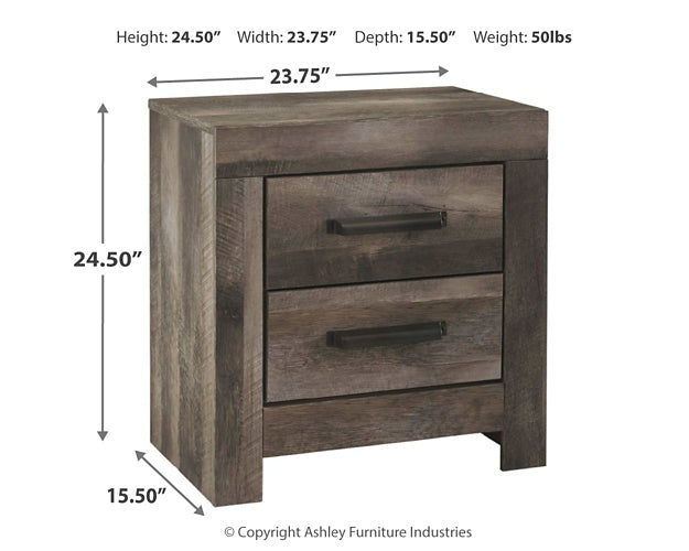 Wynnlow Two Drawer Night Stand - Premier Furniture & Mattress