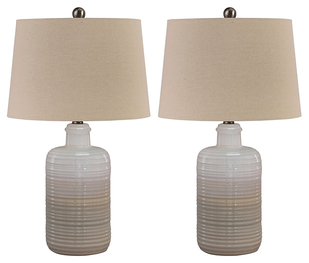 Marnina Ceramic Table Lamp (2/CN) - Premier Furniture & Mattress
