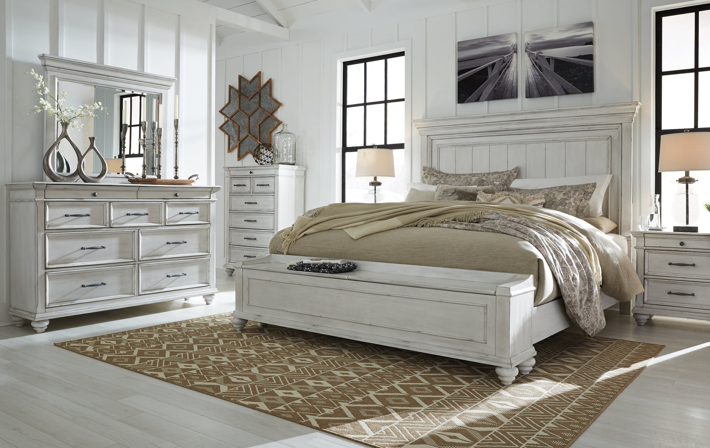 Kanwyn Panel Bed With Storage Bench - Premier Furniture & Mattress