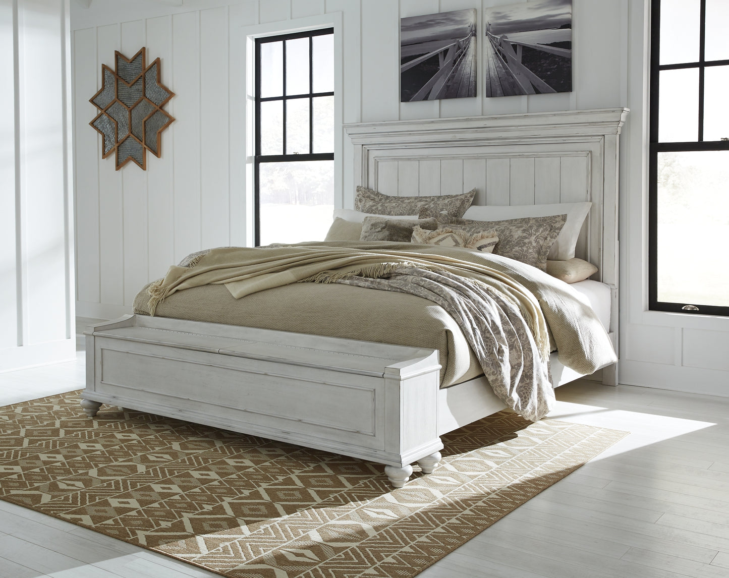 Kanwyn Panel Bed With Storage Bench - Premier Furniture & Mattress