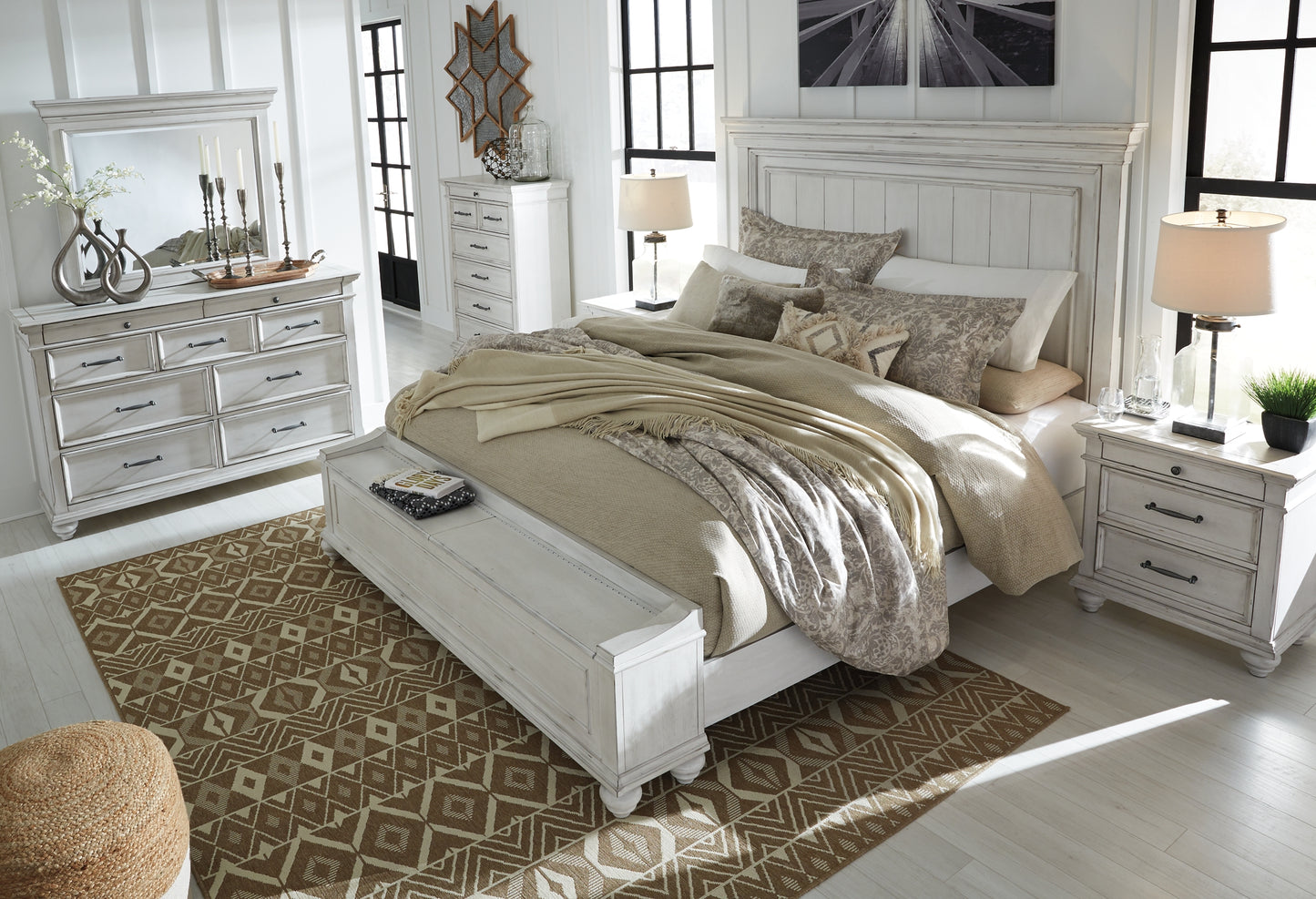 Kanwyn Panel Bed With Storage Bench - Premier Furniture & Mattress
