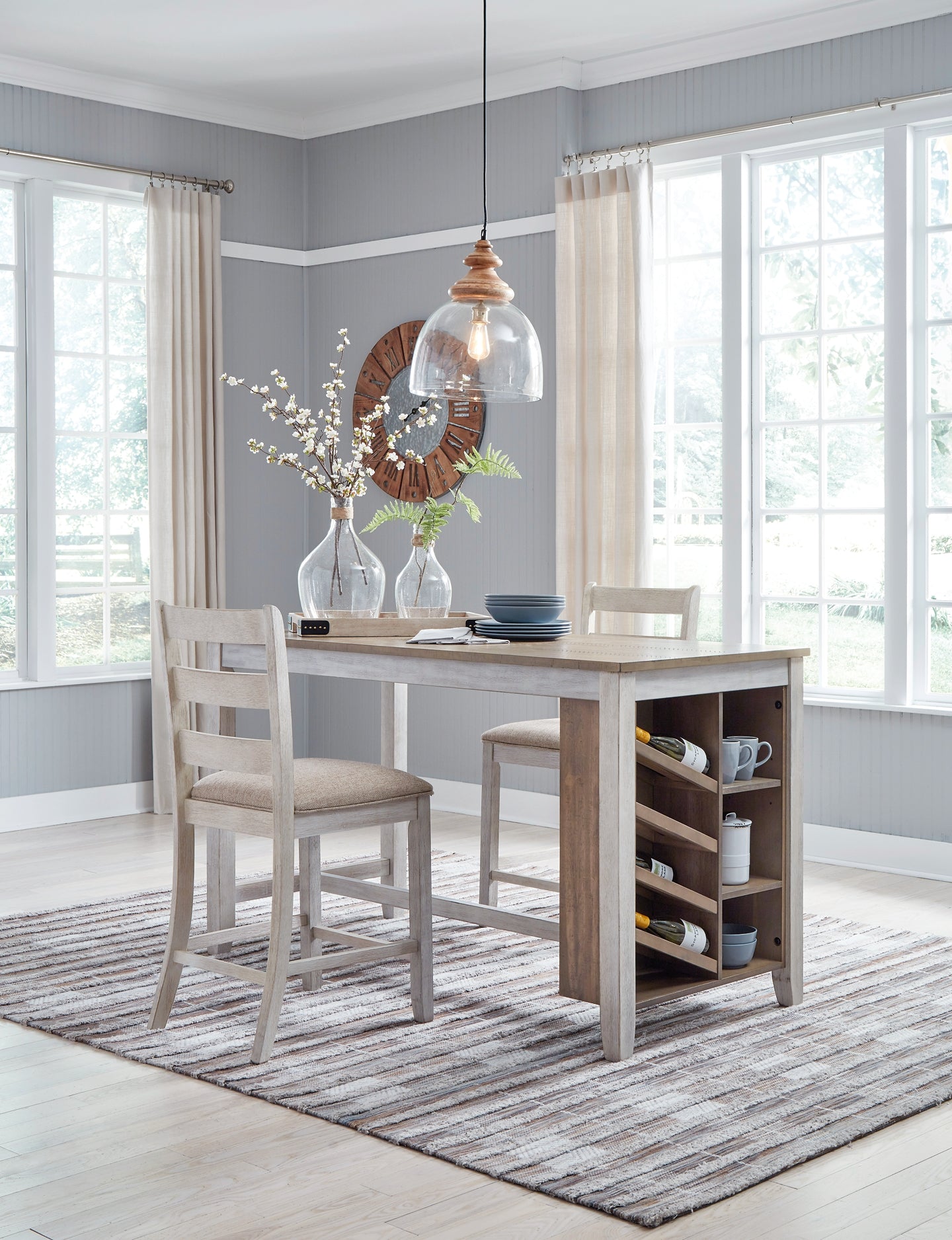 Skempton RECT Counter Table w/Storage - Premier Furniture & Mattress
