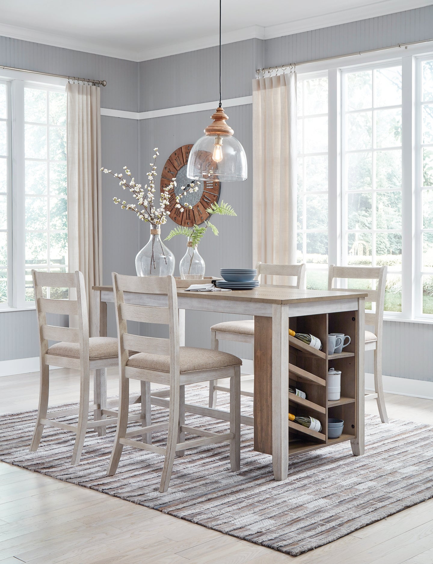 Skempton RECT Counter Table w/Storage - Premier Furniture & Mattress