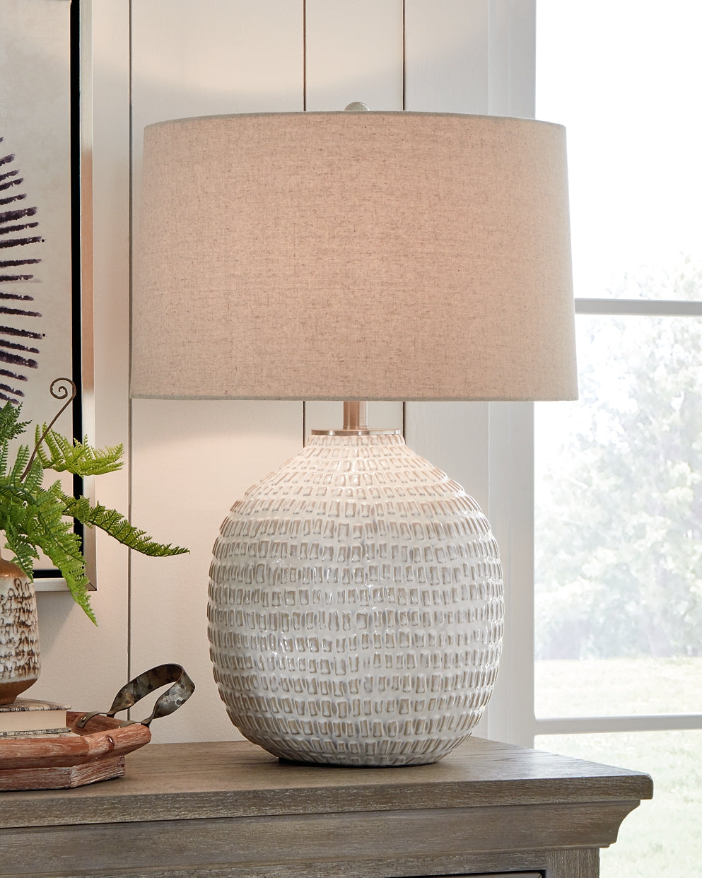 Jamon Ceramic Table Lamp (1/CN) - Premier Furniture & Mattress