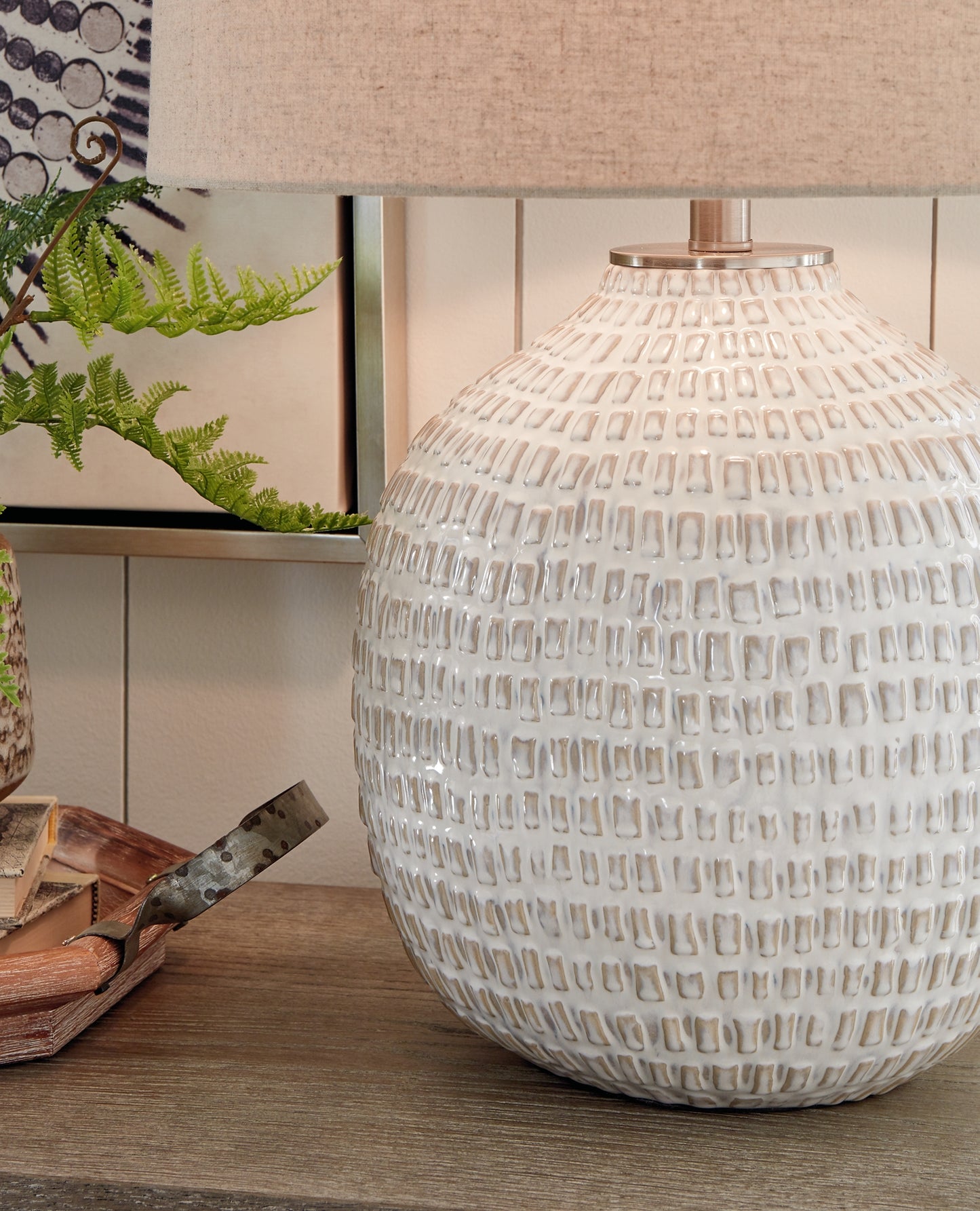 Jamon Ceramic Table Lamp (1/CN) - Premier Furniture & Mattress