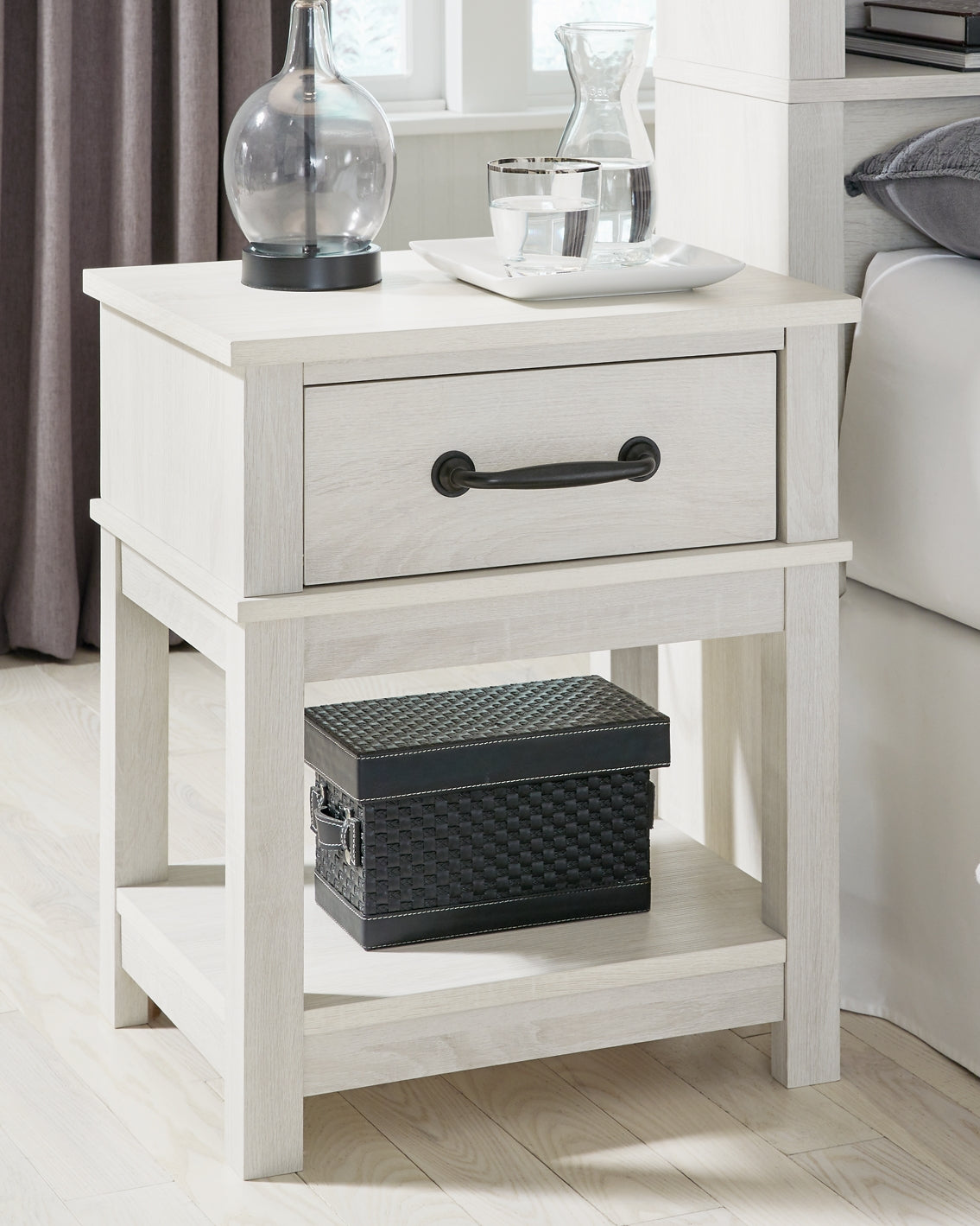 Dorrinson One Drawer Night Stand - Premier Furniture & Mattress