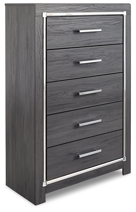 Lodanna Full Panel Bed with 2 Storage Drawers with Mirrored Dresser and Chest - Premier Furniture & Mattress
