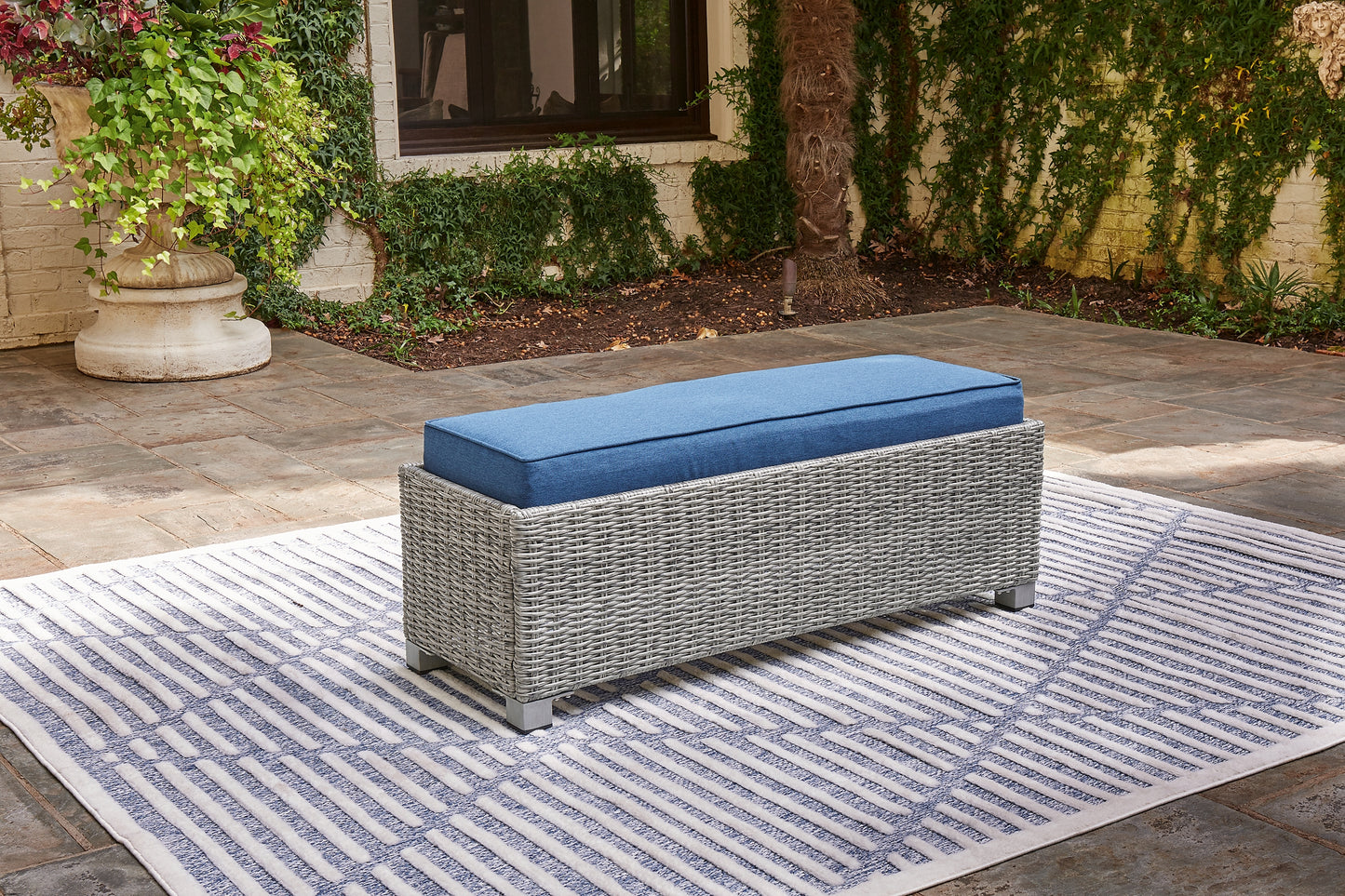 Naples Beach Bench with Cushion - Premier Furniture & Mattress