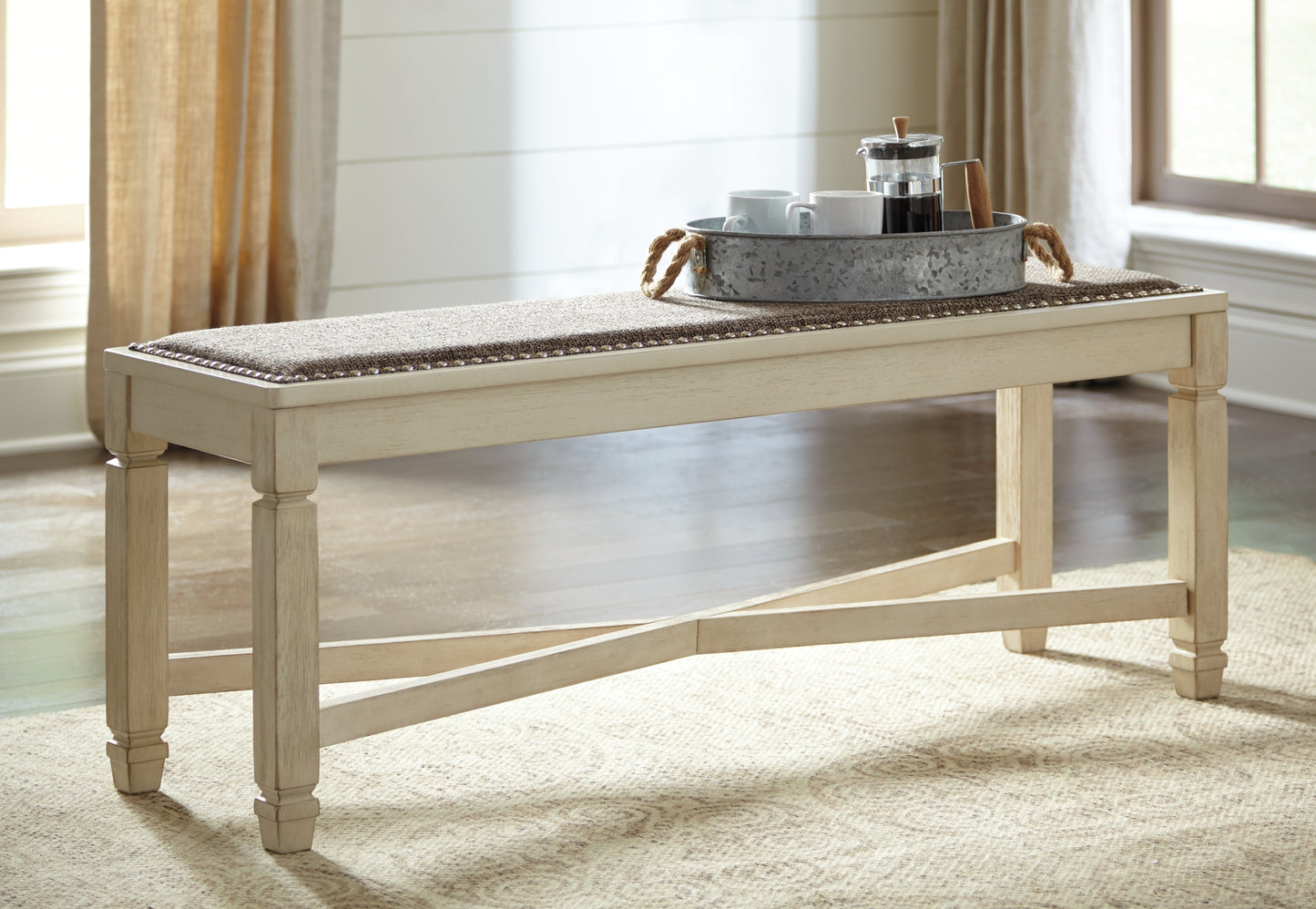 Bolanburg Dining Table and 2 Chairs and 2 Benches - Premier Furniture & Mattress