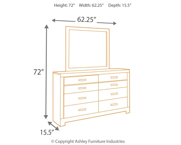 Culverbach Full Panel Bed with Mirrored Dresser - Premier Furniture & Mattress