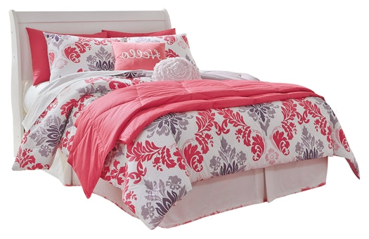 Anarasia Full Sleigh Headboard with Mirrored Dresser, Chest and Nightstand - Premier Furniture & Mattress