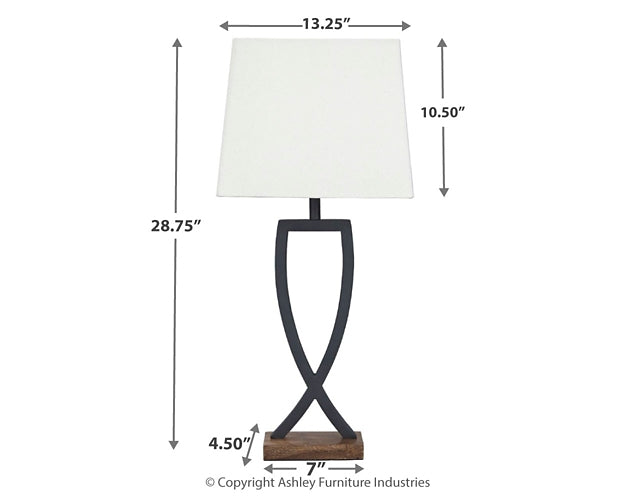 Makara Metal Table Lamp (2/CN) - Premier Furniture & Mattress