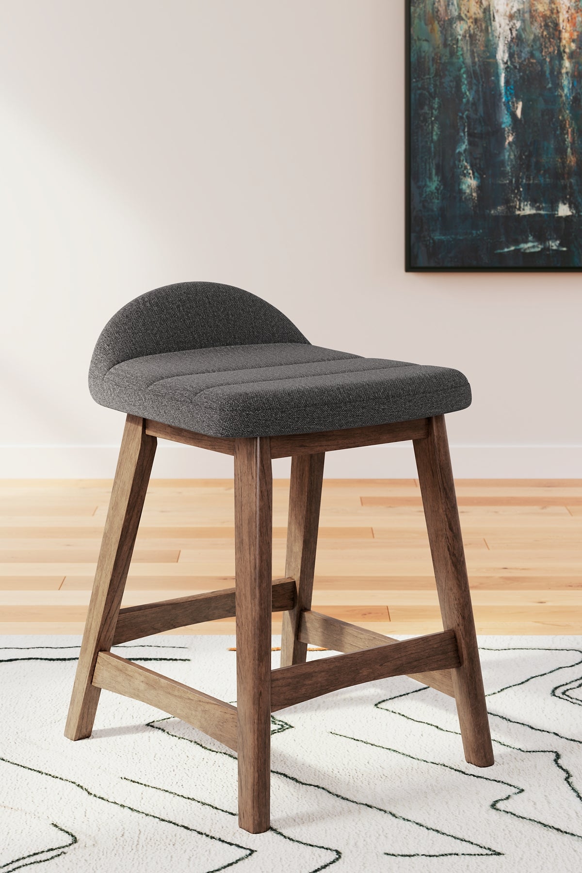 Lyncott Upholstered Barstool (2/CN) - Premier Furniture & Mattress