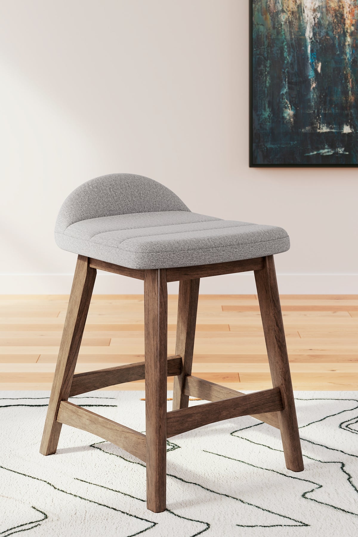 Lyncott Upholstered Barstool (2/CN) - Premier Furniture & Mattress