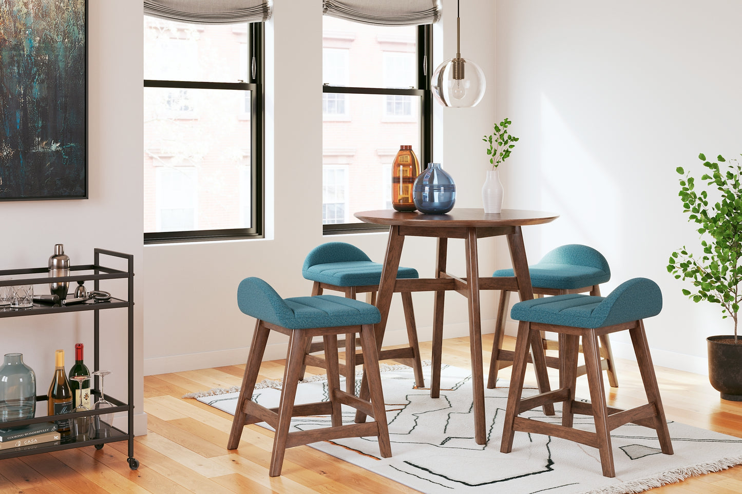 Lyncott Upholstered Barstool (2/CN) - Premier Furniture & Mattress