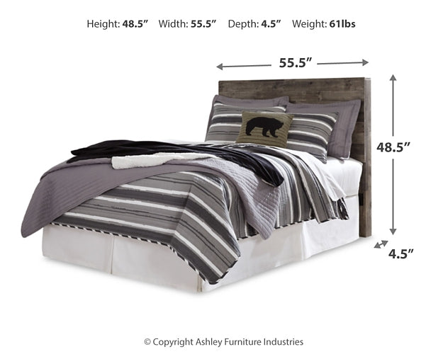 Derekson Full Panel Headboard with Mirrored Dresser - Premier Furniture & Mattress