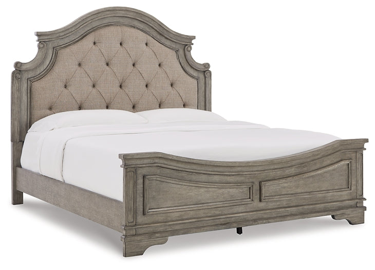 Lodenbay California King Panel Bed with Mirrored Dresser and Chest - Premier Furniture & Mattress