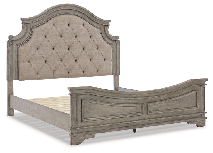 Lodenbay California King Panel Bed with Mirrored Dresser and Chest - Premier Furniture & Mattress