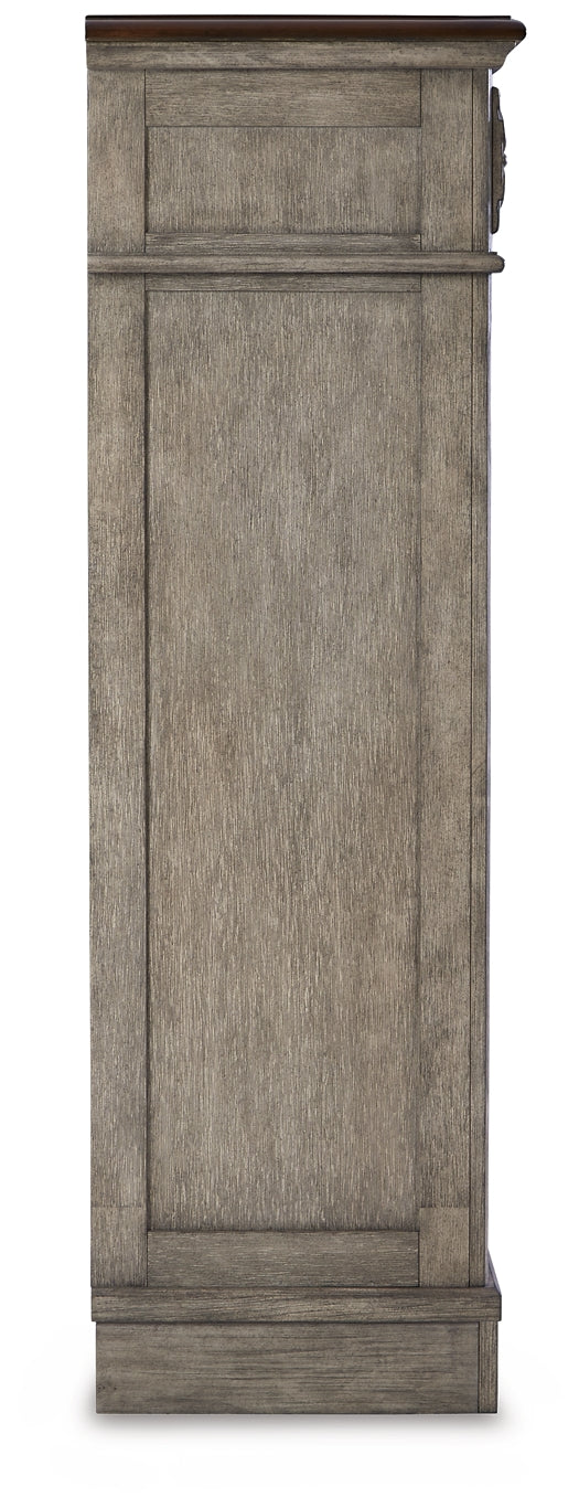 Lodenbay California King Panel Bed with Mirrored Dresser and Chest - Premier Furniture & Mattress