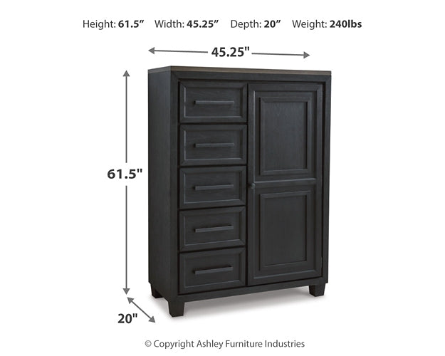 Foyland Queen Panel Storage Bed with Mirrored Dresser and Chest - Premier Furniture & Mattress
