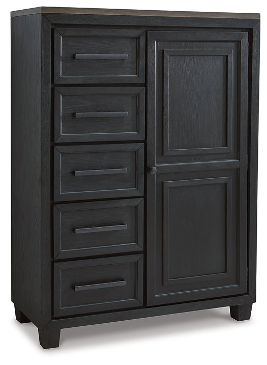 Foyland King Panel Storage Bed with Mirrored Dresser, Chest and Nightstand - Premier Furniture & Mattress