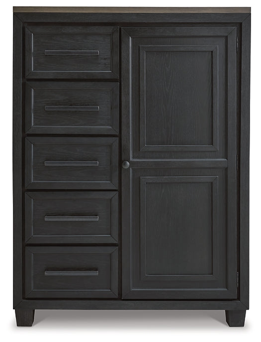 Foyland King Panel Storage Bed with Mirrored Dresser, Chest and Nightstand - Premier Furniture & Mattress