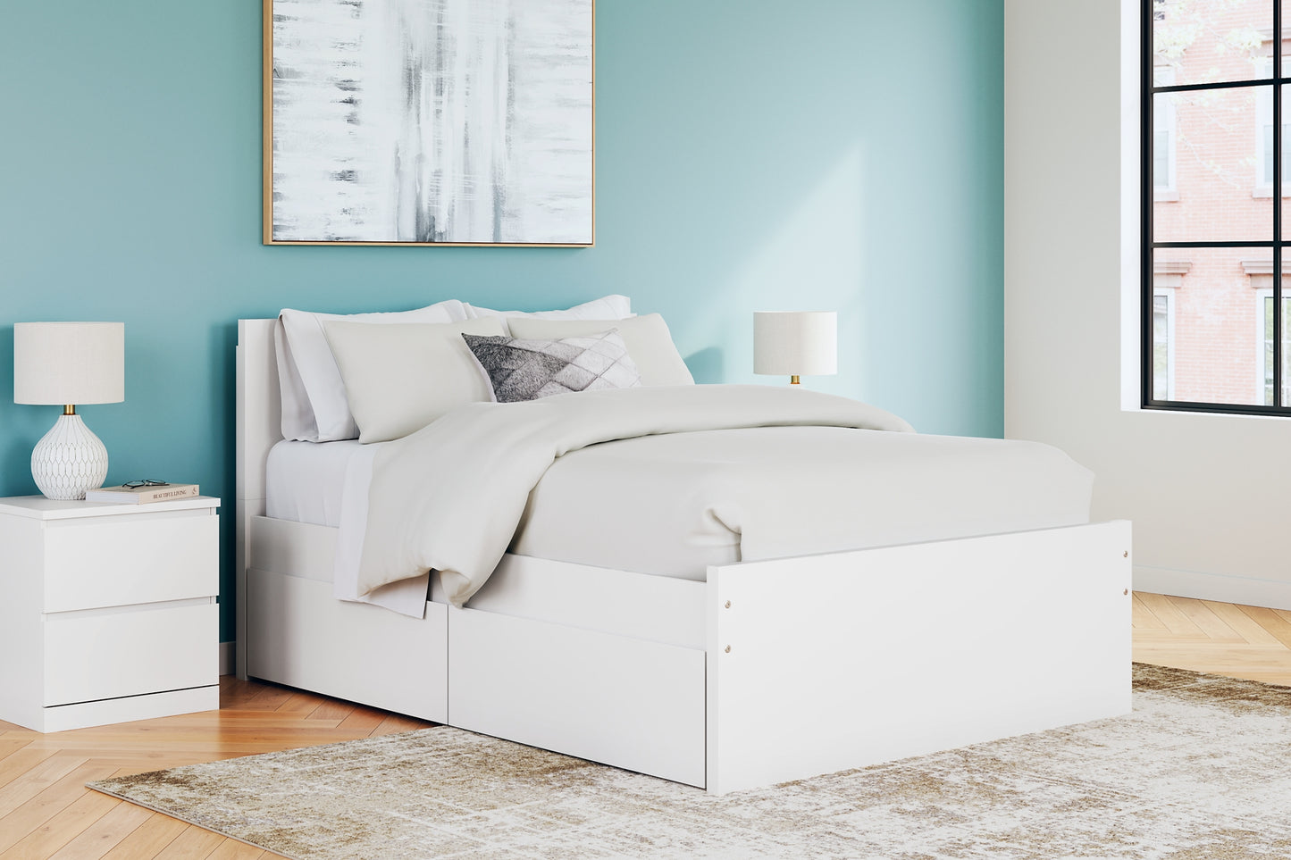 Onita Panel Platform Bed With 2 Side Storage