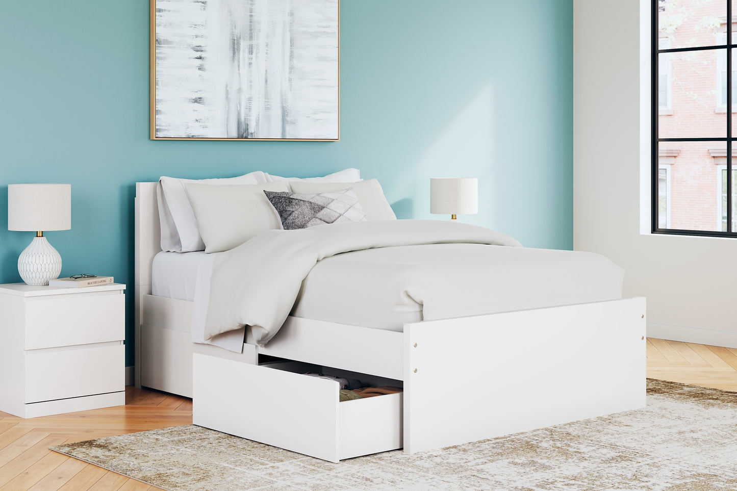 Onita Panel Platform Bed With 2 Side Storage