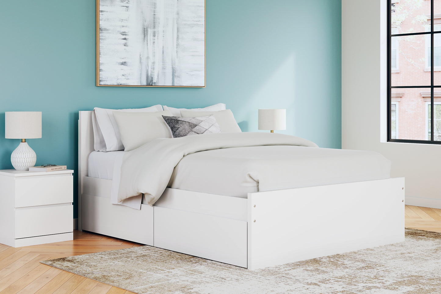 Onita Panel Platform Bed With 2 Side Storage