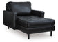 Bryceview Chaise- Leather- Onyx Color
