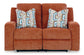 Danum Reclining Loveseat- Spice Color