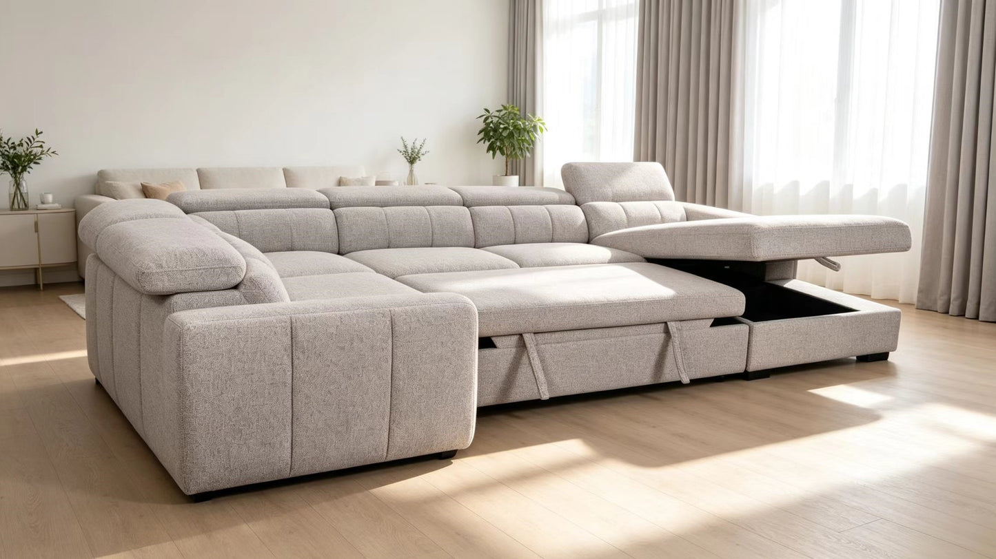 Harmony 4-Piece Pullout sleeper Sectional