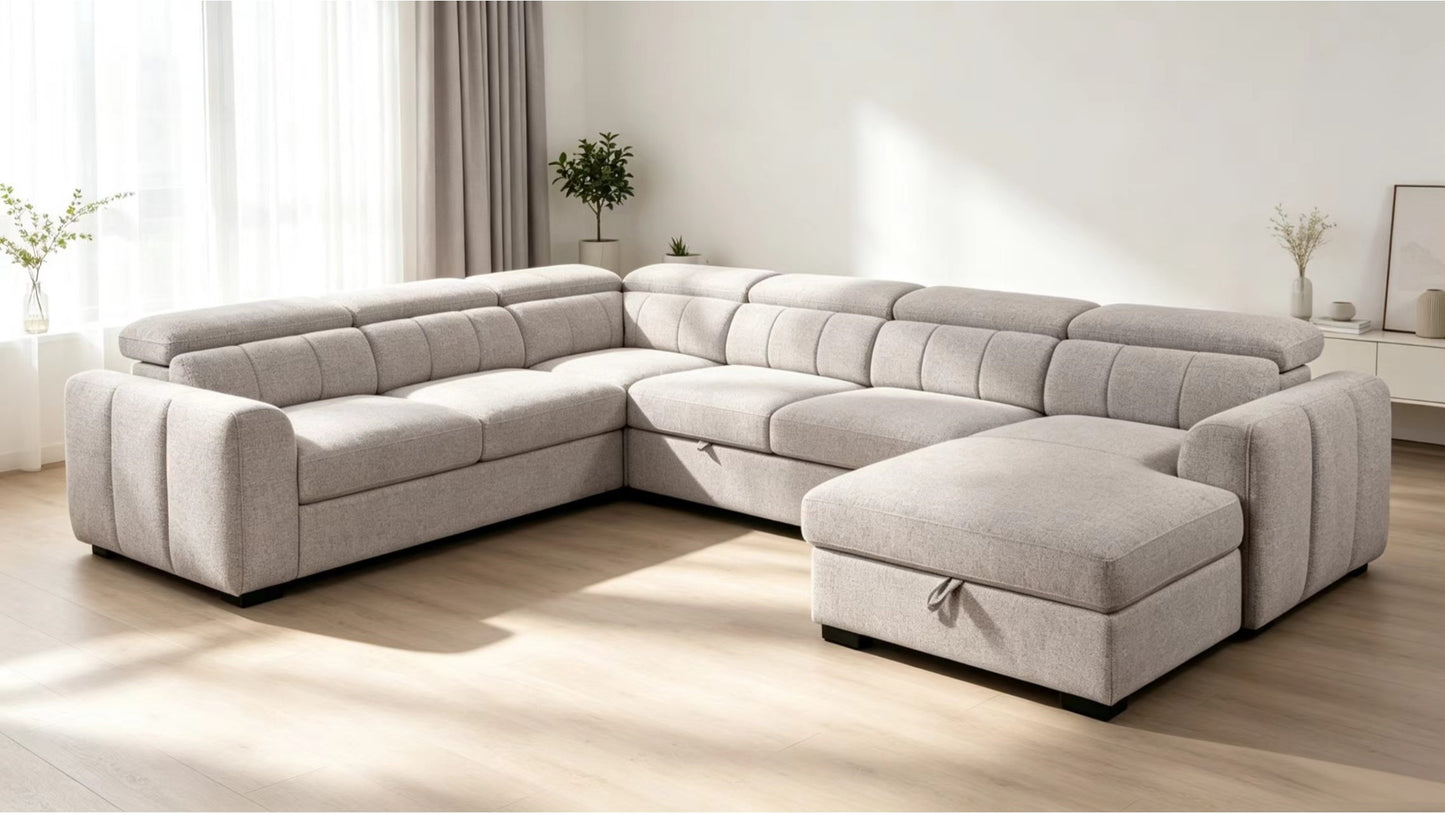 Harmony 4-Piece Pullout sleeper Sectional