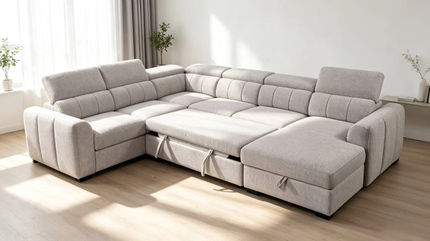 Harmony 4-Piece Pullout sleeper Sectional