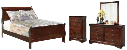 Alisdair Sleigh Bed With Mirrored Dresser And Chest Premier Furniture & Mattress