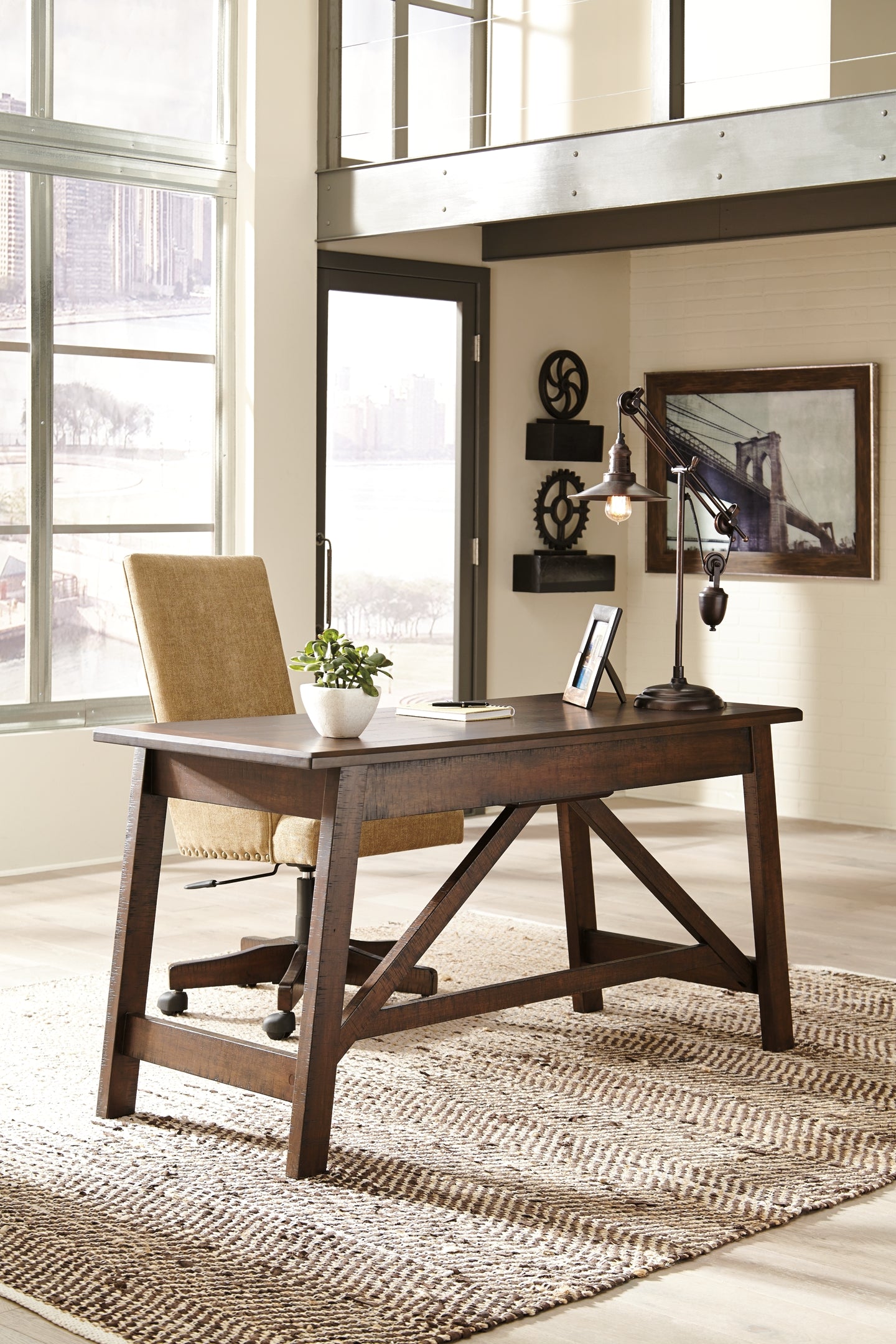 Baldridge Home Office Large Leg Desk Premier Furniture & Mattress