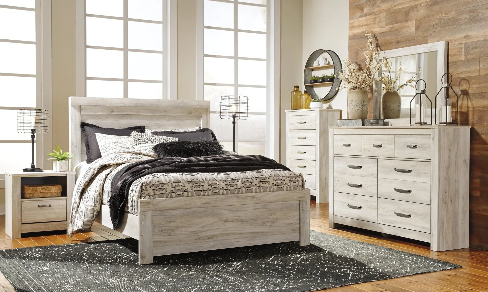 Bellaby Panel Bed With Mirrored Dresser Premier Furniture & Mattress
