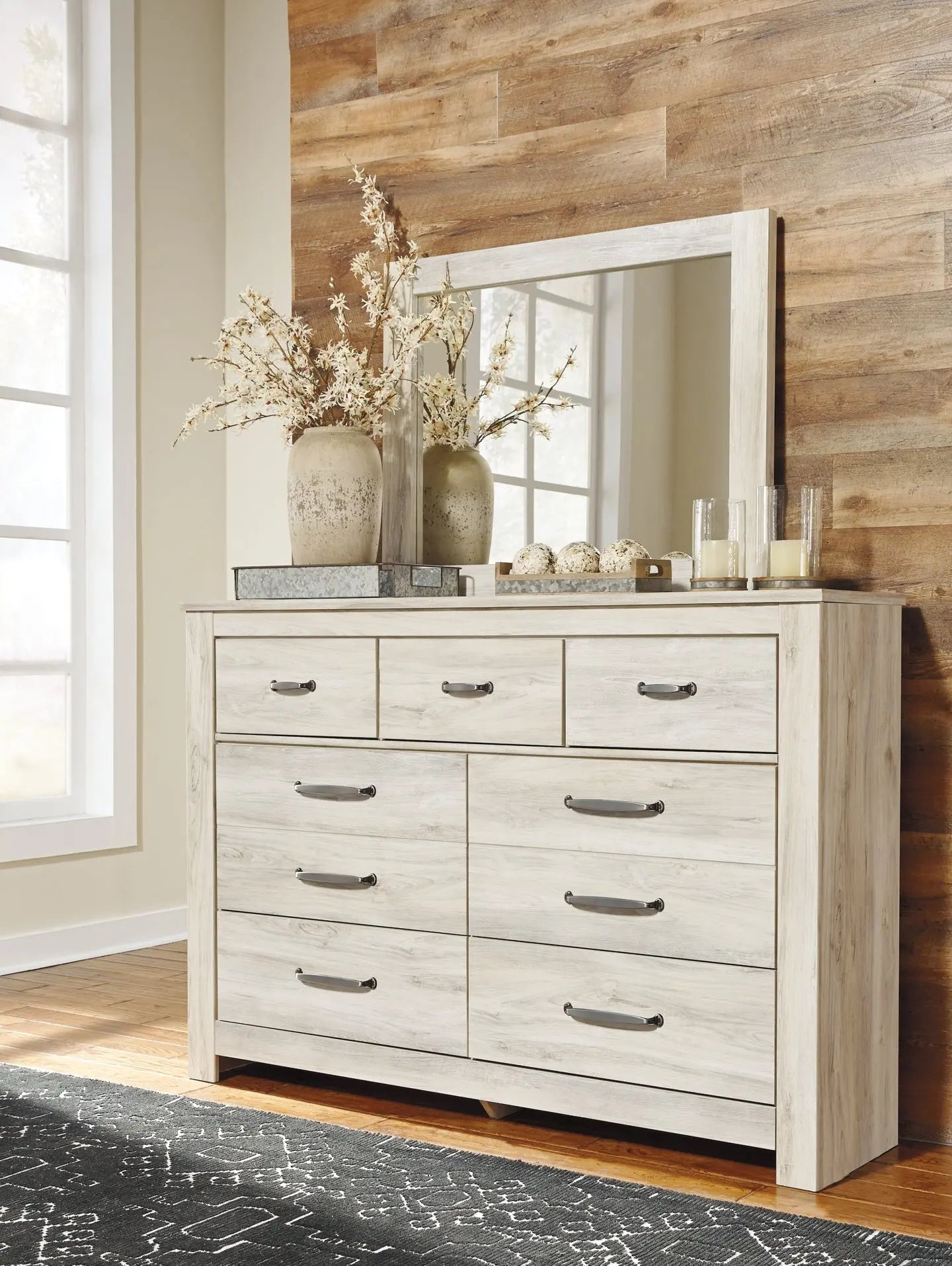 Bellaby Panel Bed With Mirrored Dresser Premier Furniture & Mattress