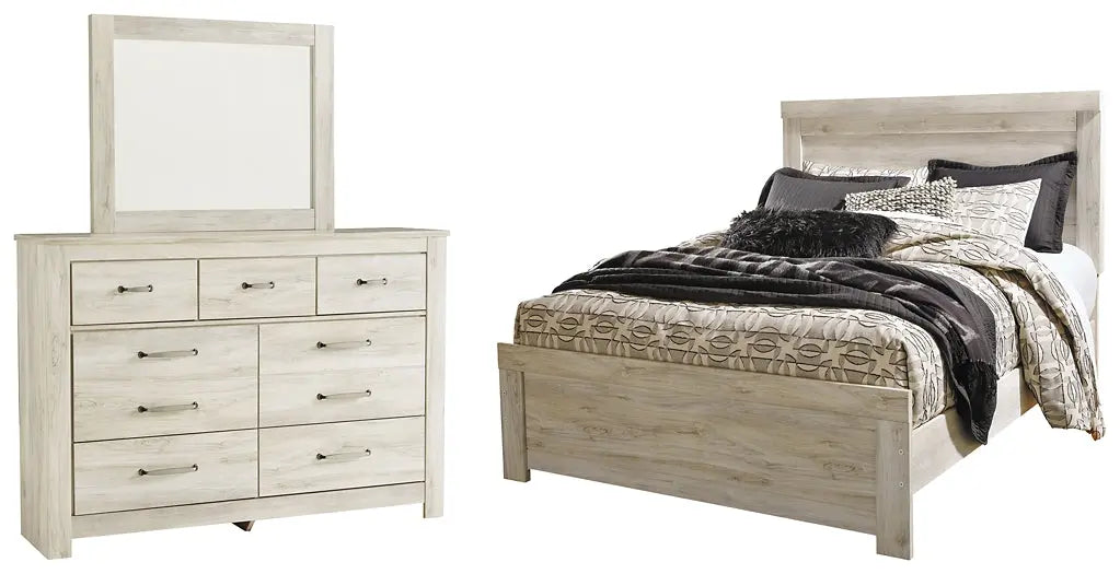 Bellaby Panel Bed With Mirrored Dresser Premier Furniture & Mattress